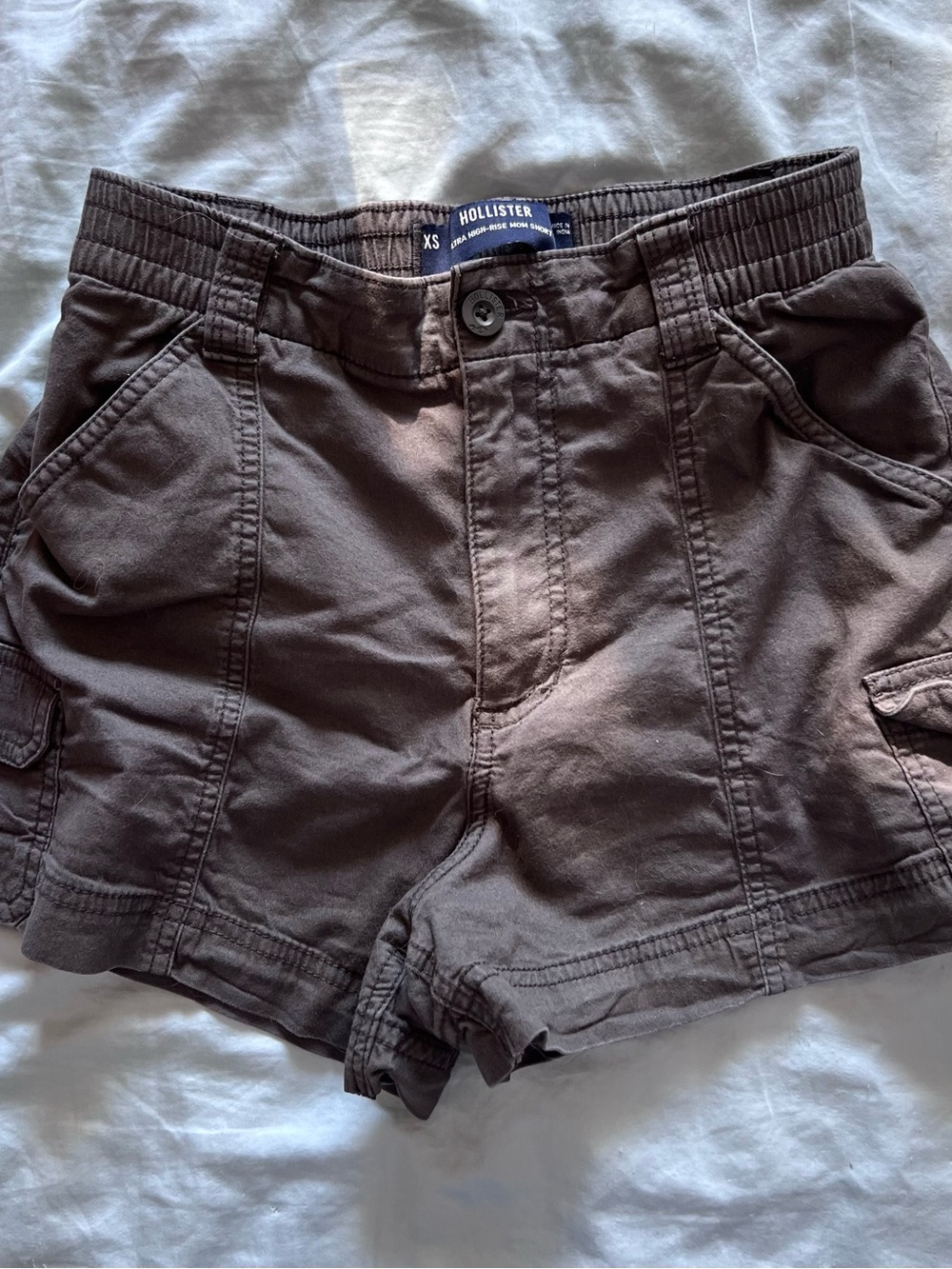 Hollister Gray High Rise Cargo Shorts Size xsmall